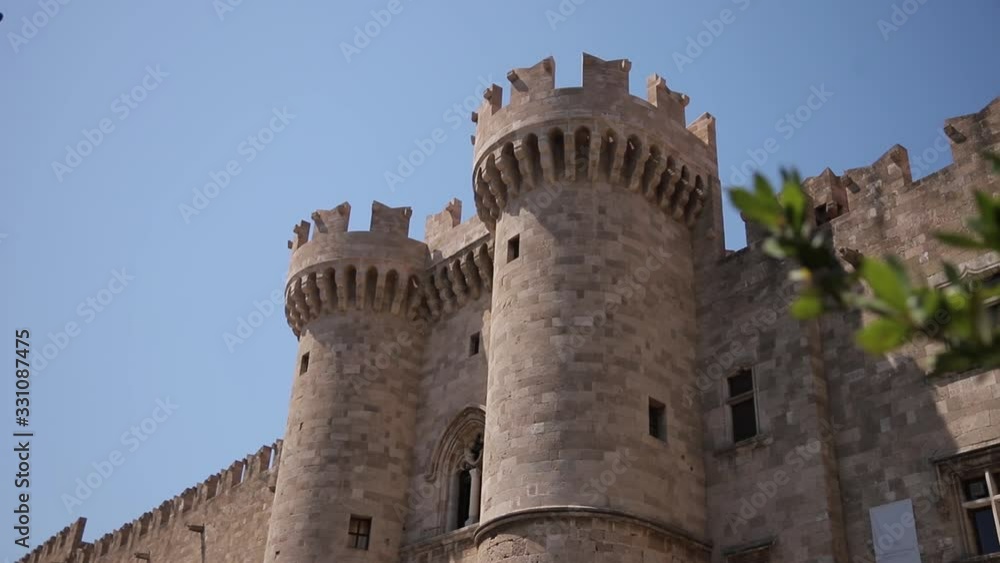 Beautiful old castle. Knights Grand Master Palace in the ancient Rhodes town, Greece. Beautiful old castle. Knights Grand Master Palace in the ancient Rhodes town, Greece.