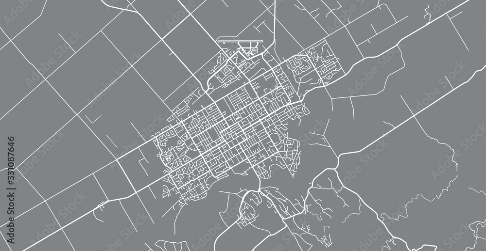 Obraz premium Urban vector city map of Palmerston North, New Zealand
