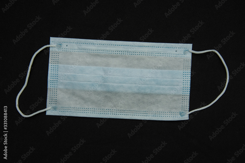 Blue Medical Disposable Face Mask incorrectly put,Coronavirus mask ,disease (COVID-19),protective mask- Blue Medical Disposable Face Mask incorrectly put,Coronavirus mask ,disease (COVID-19),protective mask-
