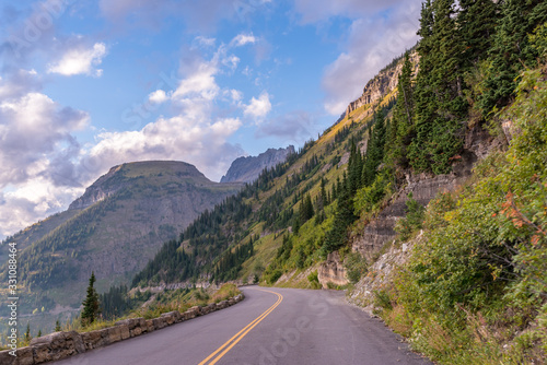 Going to the Sun Road in the Mountains © Donald Wolf