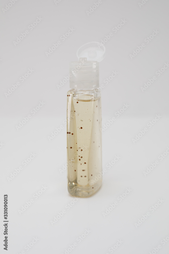 Bottle of hand sanitizer Bottle of hand sanitizer
