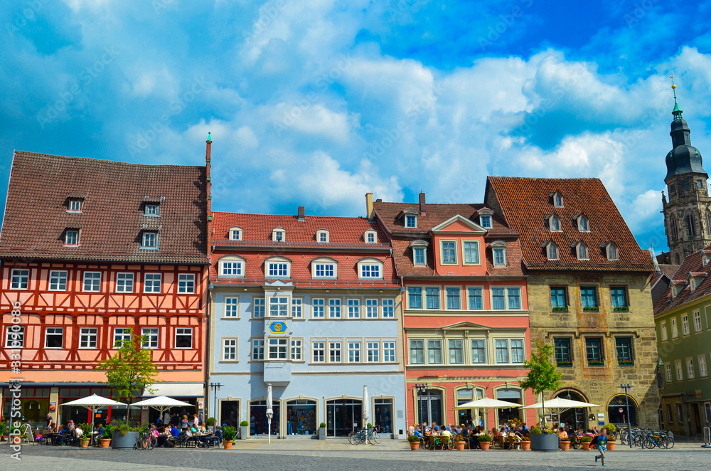 Fototapeta premium Marktplatz in der Altstadt Coburg