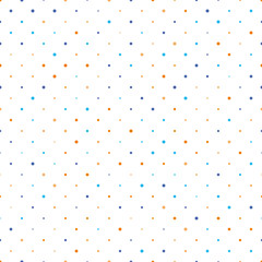 Acrylglasbilder Polka-Dot-Muster Orange und blaue Punkte verspielt  © pyty