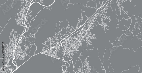 Urban vector city map of Lower Hutt, New Zealand