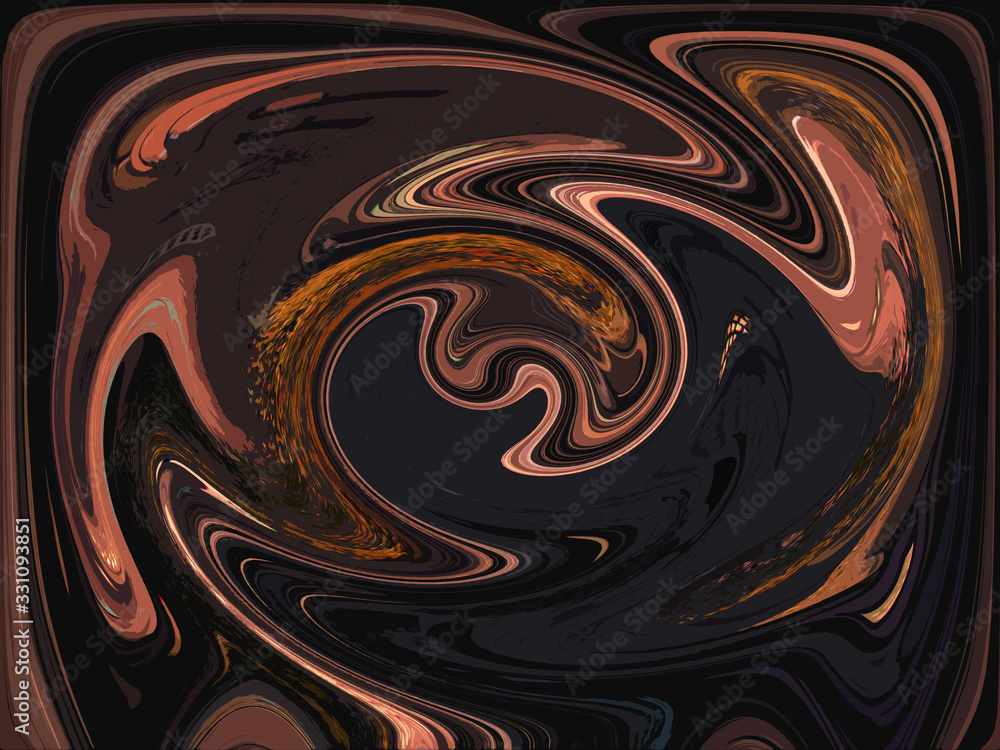 Original artistic abstract background. Spinning, turning around oil paint 