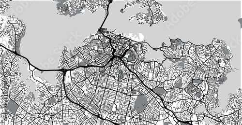 Fotografie Urban vector city map of Auckland, New Zealand