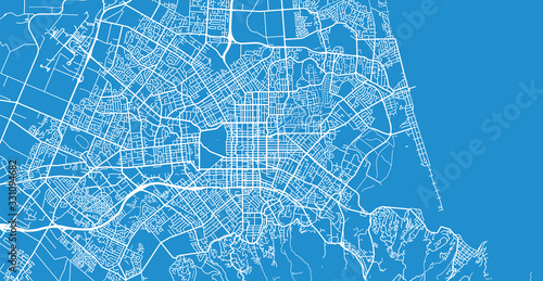 Canvas Print Urban vector city map of Christchurch, New Zealand