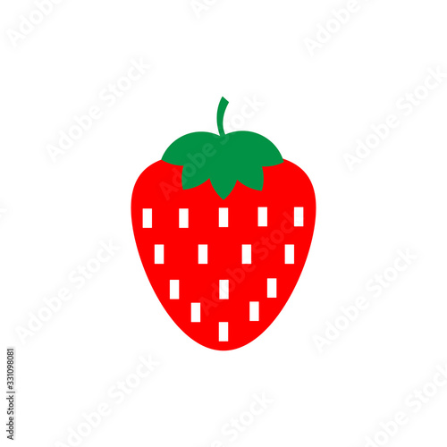 Strawberry icon design isolated on white background. Vector illustration