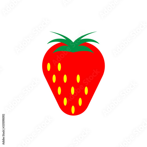 Strawberry icon design isolated on white background. Vector illustration