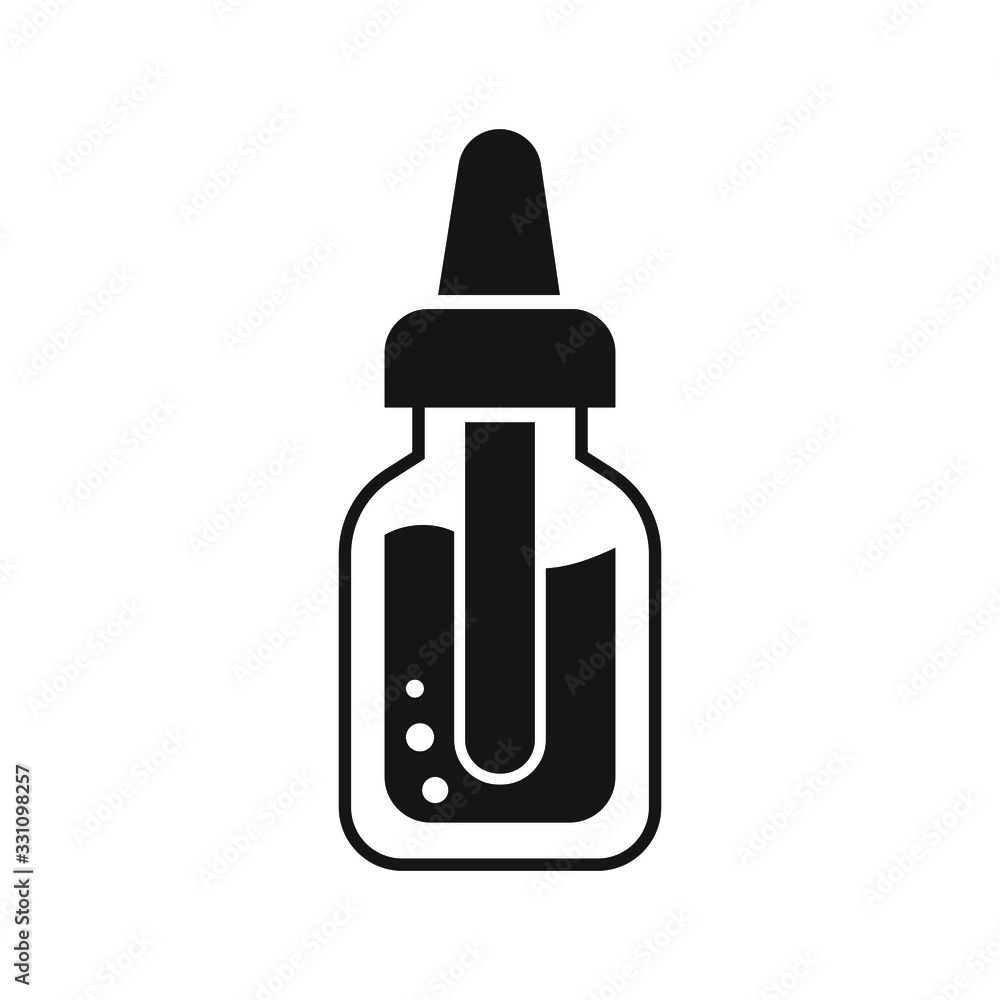 Tincture and dropper icon design isolated on white background Tincture and dropper icon design isolated on white background