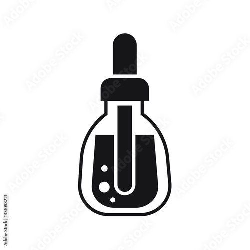 Tincture and dropper icon design isolated on white background