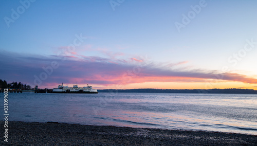 sunset over sea