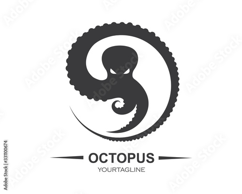 octopus icon logo vector illustration design