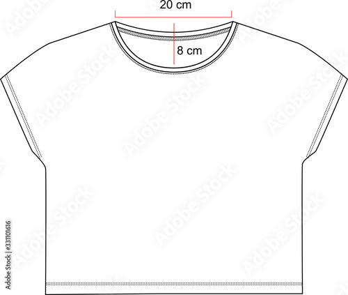 t shirt design apparel template,  Fashion Flat Sketch vector