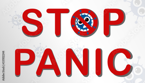 Web banner for campaigning against panic for viral diseases and quarantine, the concept of calm and human health