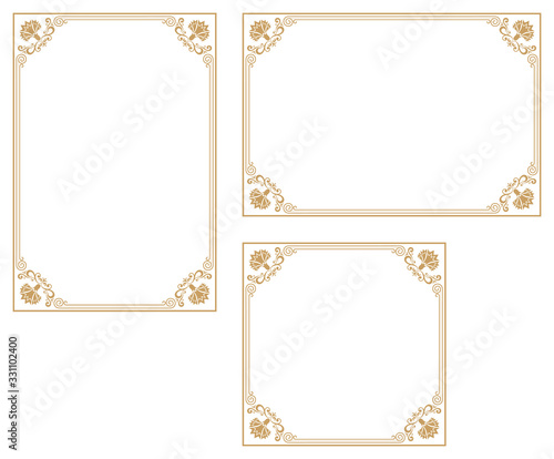 Decorative frame with carnation theme.A frame that gave a change in size to the same design.Good frame for a4 size paper.Certificate frame.