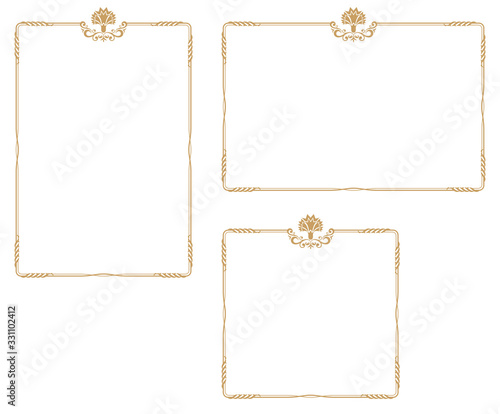 Decorative frame with carnation theme.A frame that gave a change in size to the same design.Good frame for a4 size paper.Certificate frame.