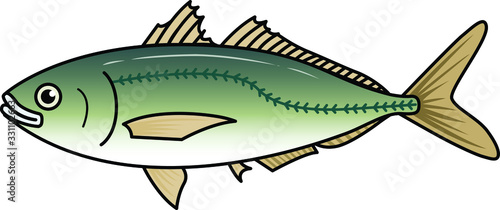 魚のイラストーアジ