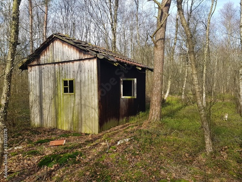 Zerfallener Waldschuppem