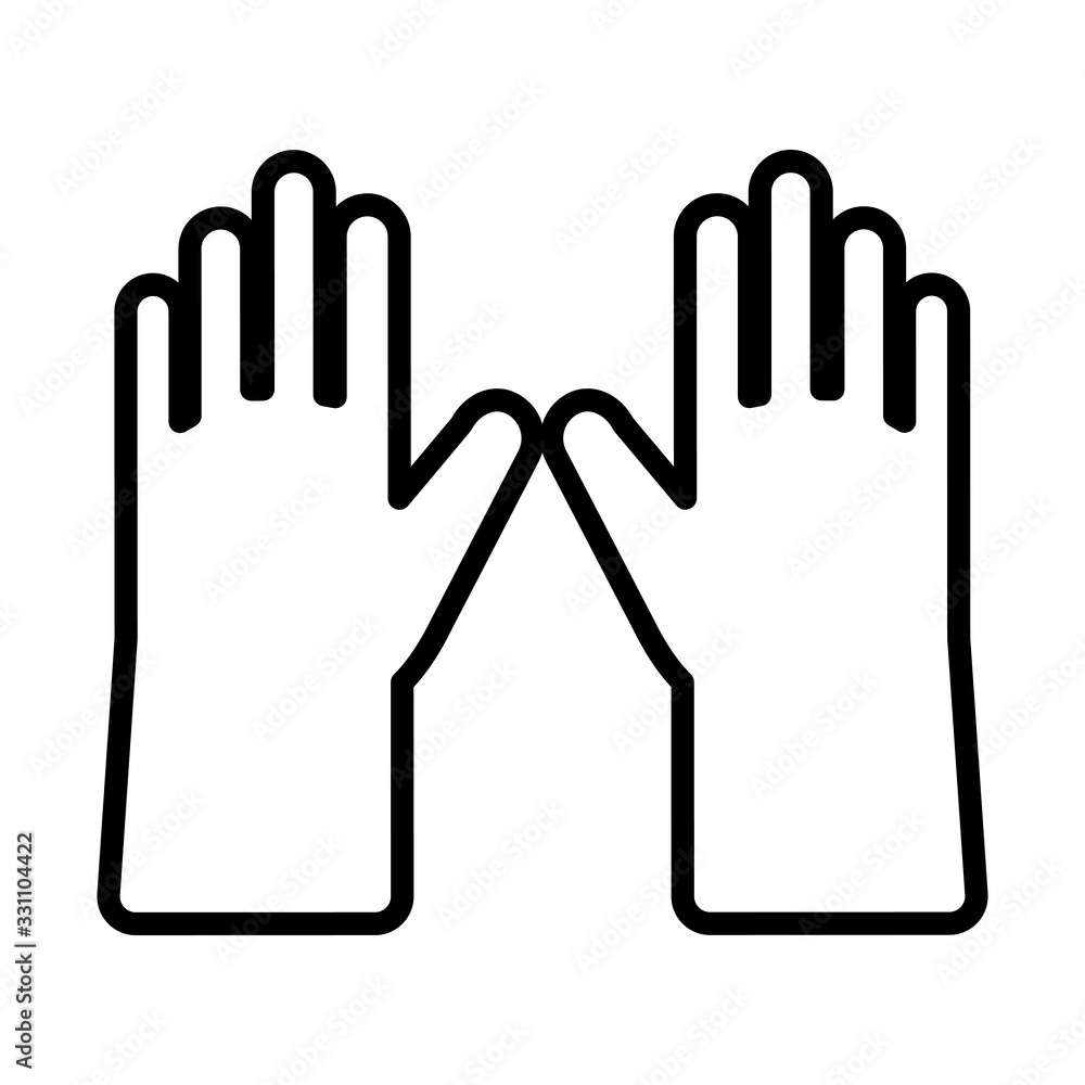 gardening gloves , line style icon gardening gloves , line style icon