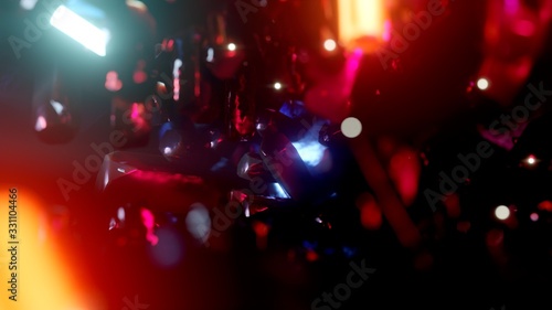abstract background with crystal lights