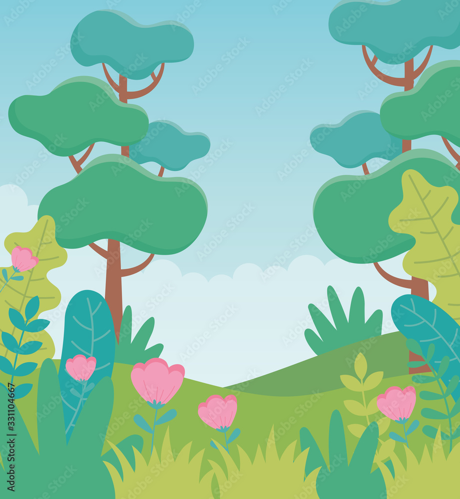 landscape trees flowers grass foliage nature greenery image landscape trees flowers grass foliage nature greenery image