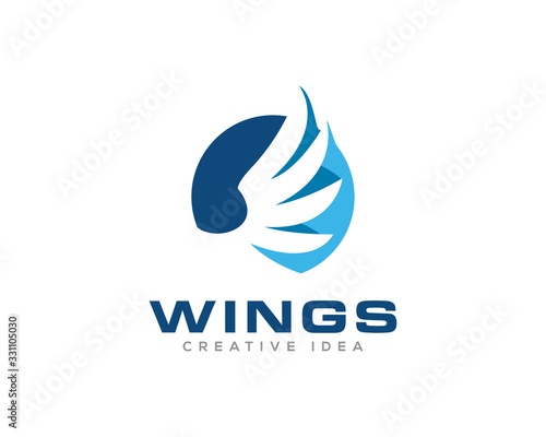 Wings Air Logo Icon Design Vector