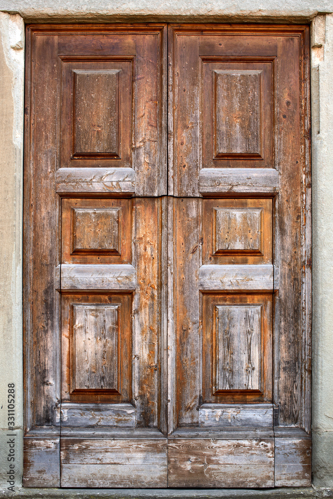 Detail of old timber door