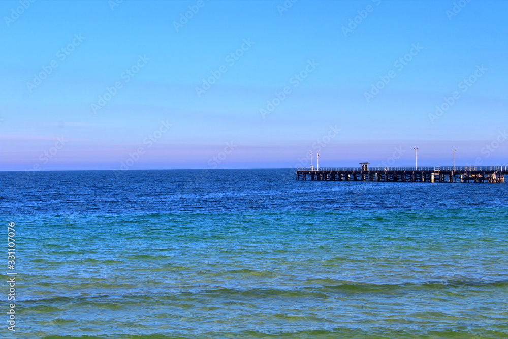pier and sea in tumby bay, south australia