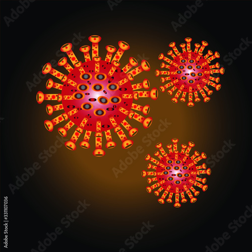 illustration vector graphic of Coronavirus 2019-nCoV. Corona virus icon. virus wuhan from china. infectious micro virology