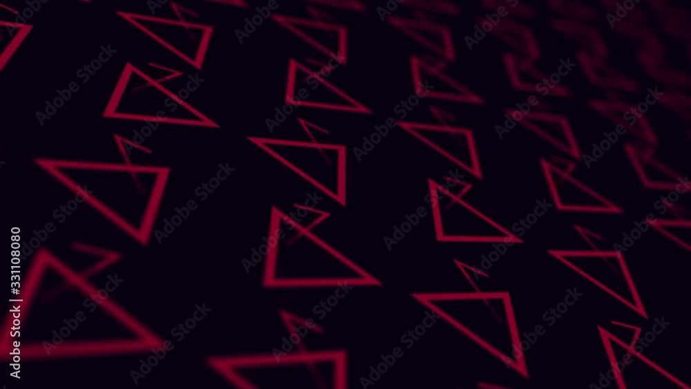 Abstract Triangle and Line Lighting moving red color on black, technology network digital data background concept design, animation on black background seamless looping. Abstract Triangle and Line Lighting moving red color on black, technology network digital data background concept design, animation on black background seamless looping.