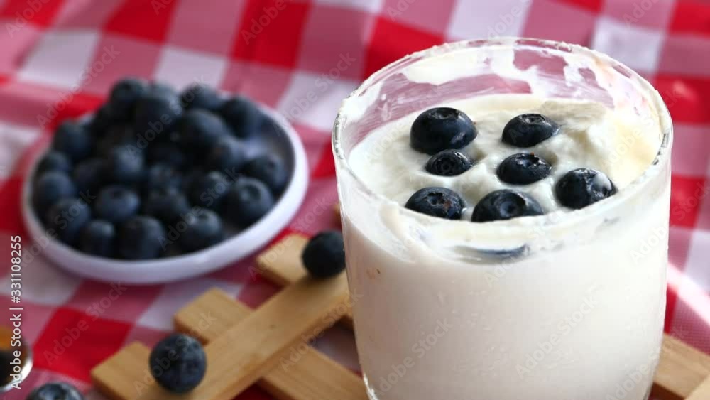 Dessert of yogurt with fresh berries fruits. Dessert of yogurt with fresh berries fruits.