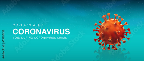 Novel coronavirus in China (2019-nCoV), 3D vector illustration background of coronavirus