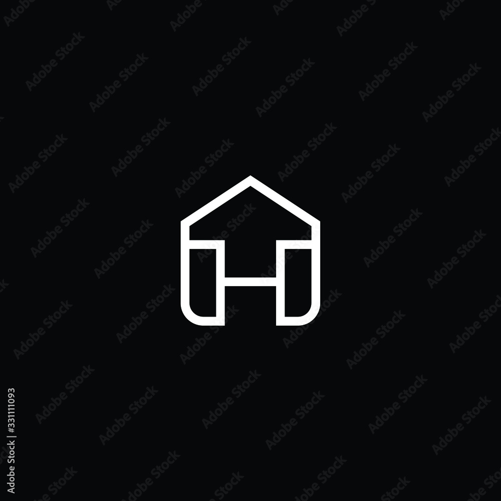 Logo design of H HH in vector for construction, home, real estate, building, property. Minimal awesome trendy professional logo design template on black background. Logo design of H HH in vector for construction, home, real estate, building, property. Minimal awesome trendy professional logo design template on black background.