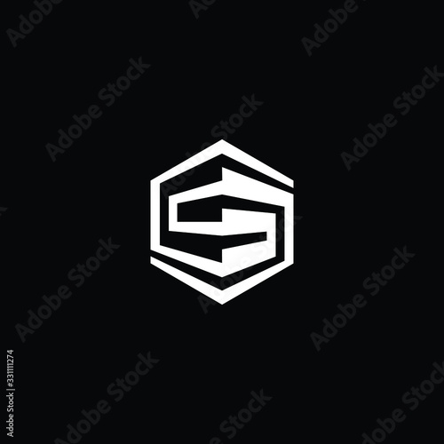 Logo design of S SS in vector for construction, home, real estate, building, property. Minimal awesome trendy professional logo design template on black background.