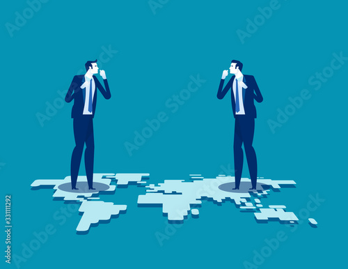 Trade war, Business finance and economic war concept, Between US and China