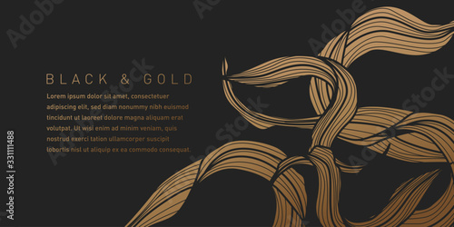 Black and Gold Pattern Background