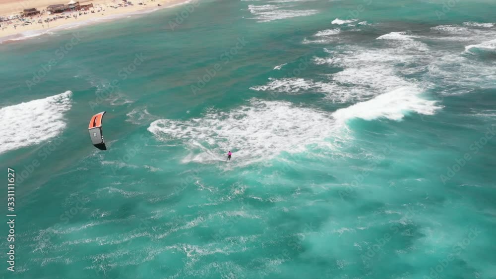Tracking Professional Kitesurfer, Cabo Verde Tracking Professional Kitesurfer, Cabo Verde