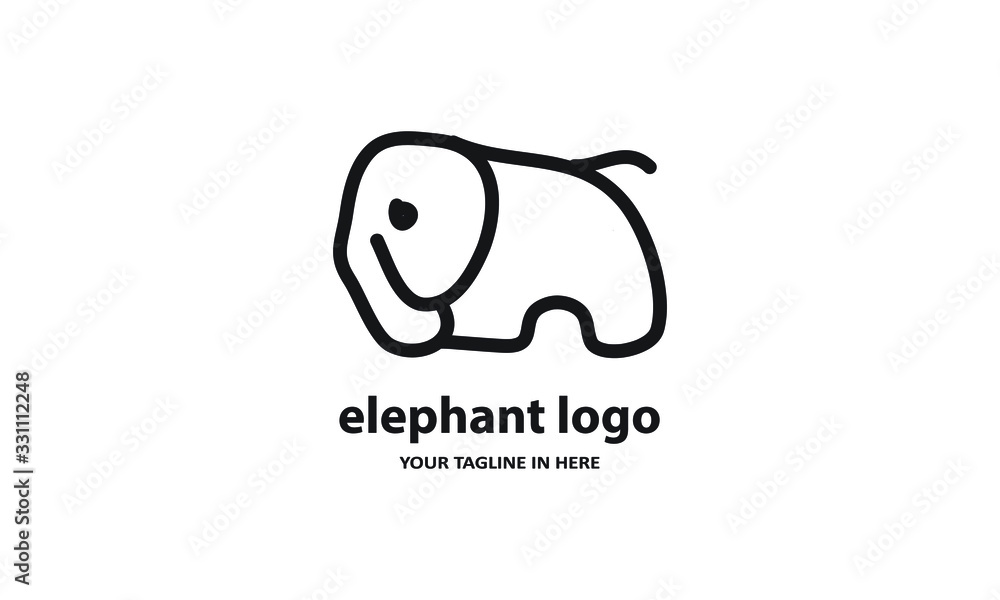 The concept of modern Sderhana elephant logo design is easy to remember The concept of modern Sderhana elephant logo design is easy to remember