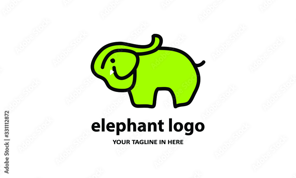 The concept of modern Sderhana elephant logo design is easy to remember The concept of modern Sderhana elephant logo design is easy to remember