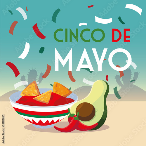 card holiday cinco de mayo with food mexican © djvstock