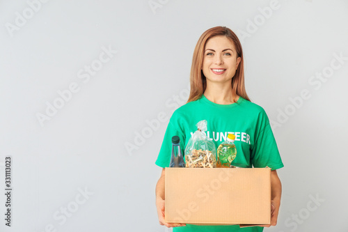 Volunteer with donations fo...