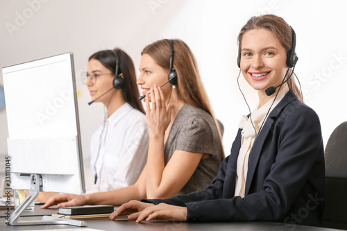 Team of technical support a...