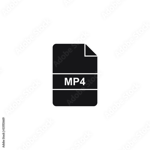 mp4 file folder icon design. vector illustration