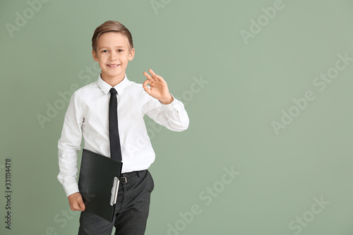 Portrait of little real est...