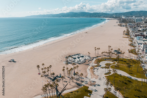 Aerial Venice Beach  Los Angeles	