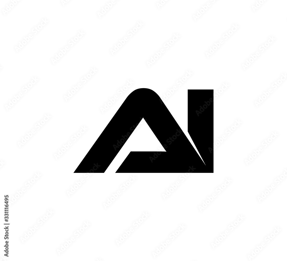 Initial 2 letter Logo Modern Simple Black Initial 2 letter Logo Modern Simple Black