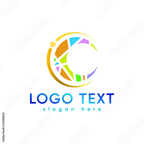 Abstract letter C and creations logo design, vector logo for business and company identity 