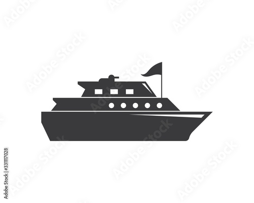 cruise ship Logo Template vector icon illustration