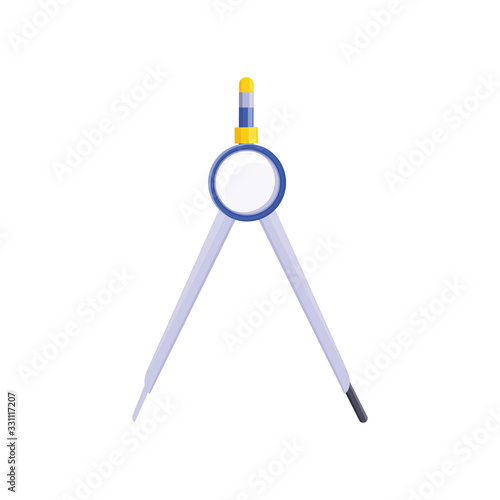 geometric compass on white background